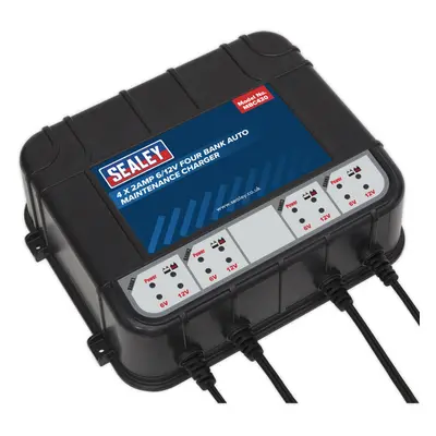 Four Bank Auto Maintenance Charger - 6V & 12V - Compact Battery Charger - x 2A