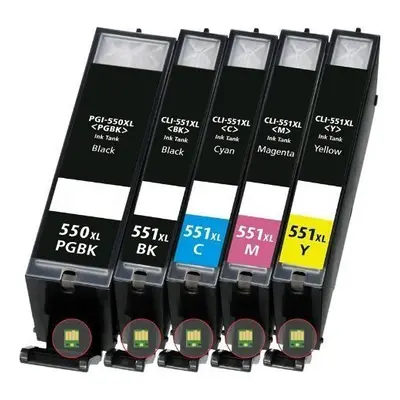 Canon PGI550 CLI551 (14) Ink Cartridge - Black (Pack of 5)