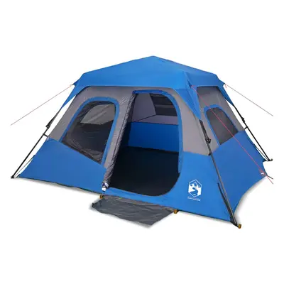 vidaXL Camping Tent Portable Dome Tent Hiking Lightweight Tent Persons Blue