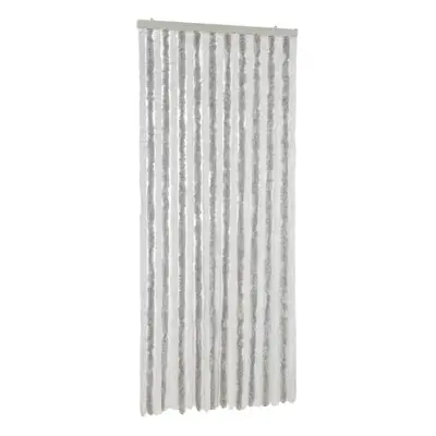 vidaXL Fly Curtain Fly Screen Curtain Light Grey and White 100x230 cm Chenille