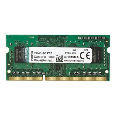 Kingston KVR16LS11/4 GB RAM MHz DDR3L Non-ECC CL11 SODIMM 204-Pin Memory Module