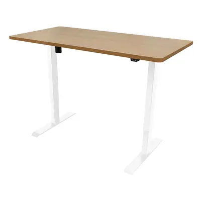 Dellonda Single Motor Height-Adjustable Electric Sit & Stand Desk with Oak Desktop