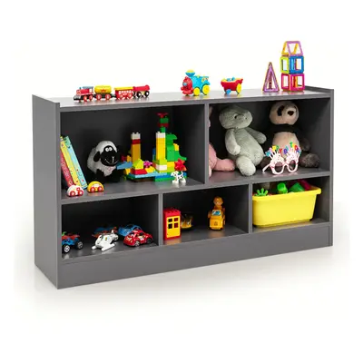 Kids Storage Shelf Unit 5-Cubby Wooden Children Bookcase