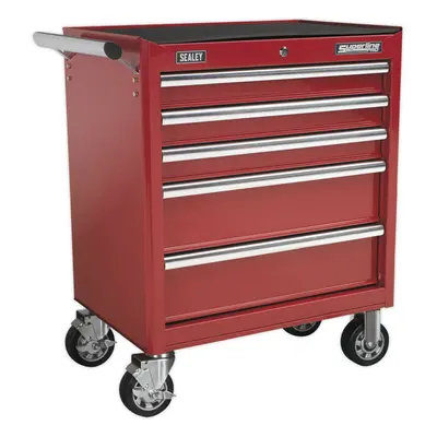 685 x x 850mm Drawer RED Portable Tool Chest Locking Mobile Storage Box