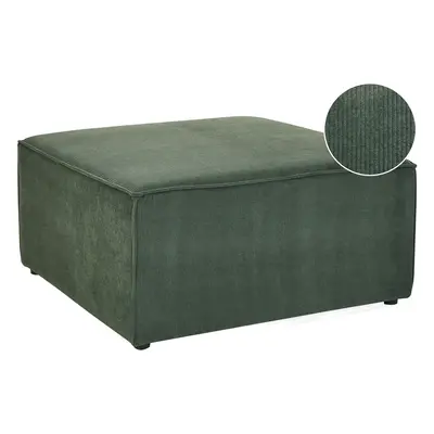 Ottoman LEMVIG Corduroy Dark Green