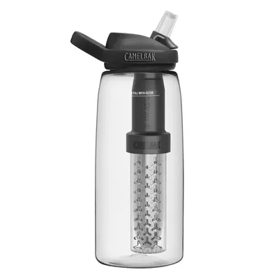 CamelBak Eddy Bottle Filtered By Lifestraw Leakproof Dual Filter Bottle 1L Clear