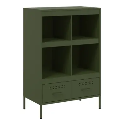 (green) vidaXL Highboard Sideboard Side Cabinet Cupboard Anthracite Cold-rolled Steel