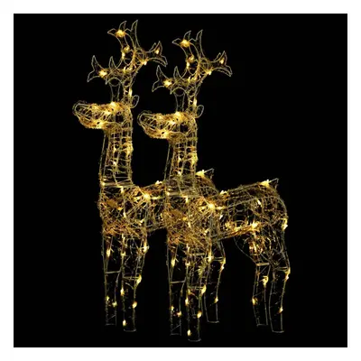 (warm white, x x cm/ pcs) vidaXL Reindeer Christmas Decoration Xmas Glowing Reindeer Multi Colou