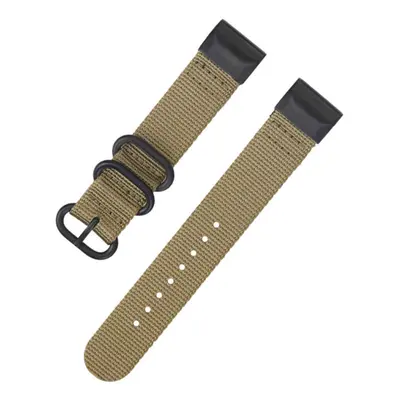 (Khaki) 20mm Leather Watch Strap Quick Fit Watch Band Replacement for Smart Watch