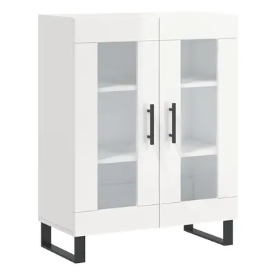 (high gloss white) vidaXL Sideboard Storage Side Cabinet Cupboard Concrete Grey Engineered Wood