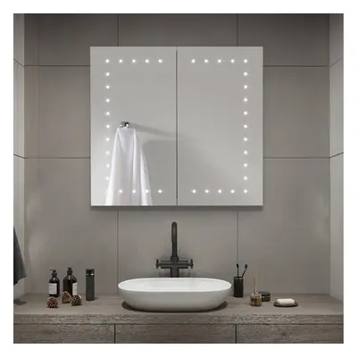 Modern Frameless Mirror Cabinet with LED Lighting