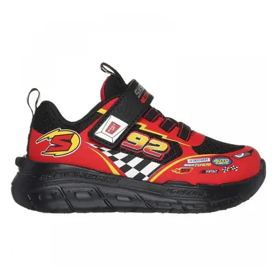 (6 (Children's)) Skech Tracks | Black/Red | Childrens Racing Themed Trainers