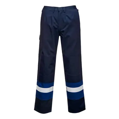 (Navy/Royal Blue, L) Portwest Bizflame Plus Trouser