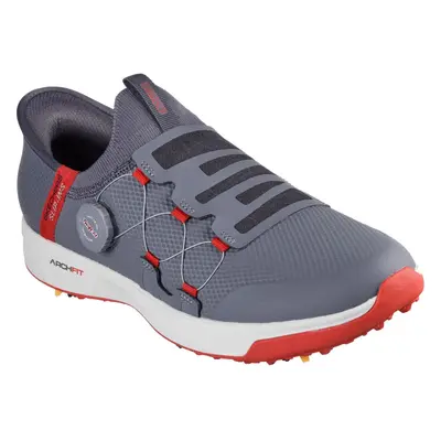 (12 UK, Charcoal/Red) Skechers Mens Go Golf Elite Vortex Slip-on Golf Shoes