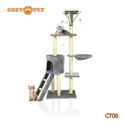 Cat Tree By Cozy Pet Sisal Scratching Post Kitten Cat Trees CT06-Grey