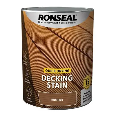 Ronseal Quick Drying Decking Stain Rich Teak litre