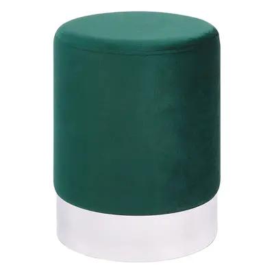 Velvet Pouffe Green BRIGITTE