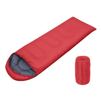 (Red, 1.3kg(180+30)*75cm) Season Sleeping Bag Waterproof Outdoor Camping Hiking Envelope Single 