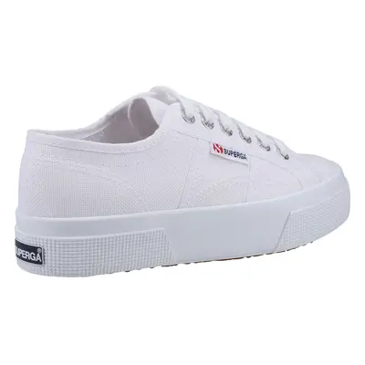 (White, (Adults')) Superga Platform Cotton Women's White Trainers