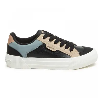 Cheery Blocked Sporty | Black Combo | Womens Lace-up Fashion Trainers