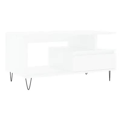 (white) vidaXL Coffee Table Side Table End Accent Telephone Sofa Table Engineered Wood