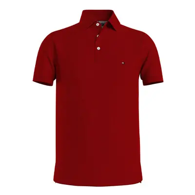 (Maroon, M) Tommy Hilfiger Mens Polo Shirts Cotton T-Shirt