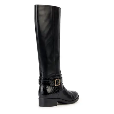 (Black, (Adults')) Geox D Felicity Leather Women's Black Boots