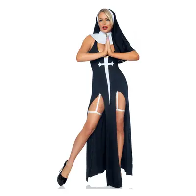 (S) Sexy black and white nun costume for women