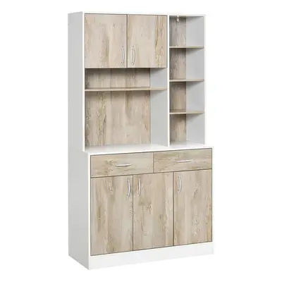 HOMCOM Kitchen Buffet w/ Hutch Multi Storage Cupboard Cabinet Server Sideboard