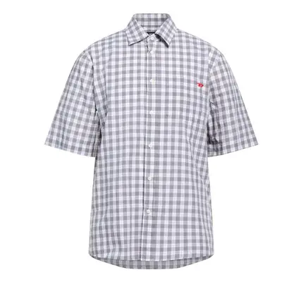 (L) Diesel Short Sleeve Grey Check Shirt