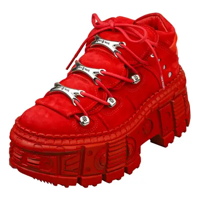 (7) New Rock M-106wall-c13 Unisex Ankle Boots in Red