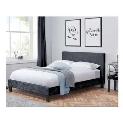 Beda King Size Bed - Black Crushed Velvet