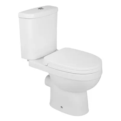 NRG Contemporary Bathroom WC Close Coupled Toilet Pan with Soft Close Seat Cistern