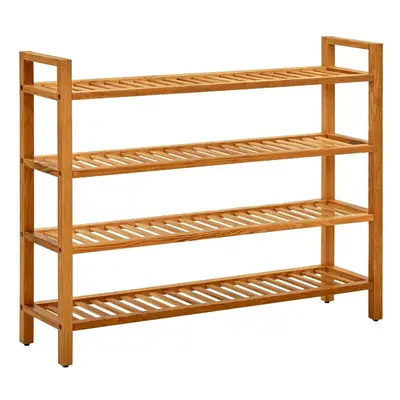 vidaXL Solid Oak Wood Shoe Rack with Shelves Wooden Shoe Stands Storage