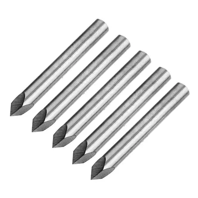 5pcs 6mm Shank 0.1mm Tip Degree Tungsten Steel Engraving Bit CNC Tool