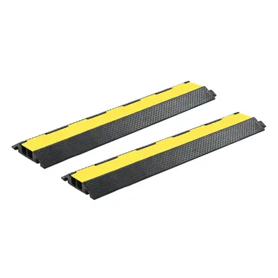 vidaXL 2x Cable Protector Ramps Channels Rubber 101.5cm Wire Road Cover