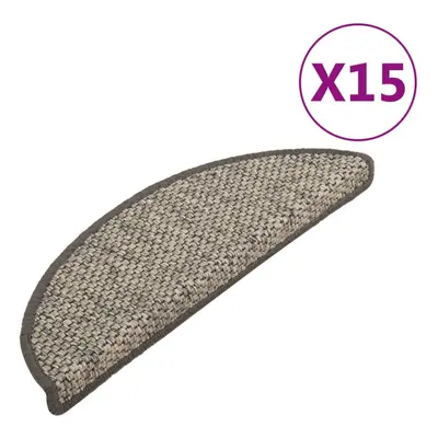 vidaXL Stair Mats Stair Protector Self-adhesive Sisal-Look pcs Anthracite