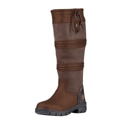 (9 UK, Brown) Dublin Womens/Ladies Leather Country Boots