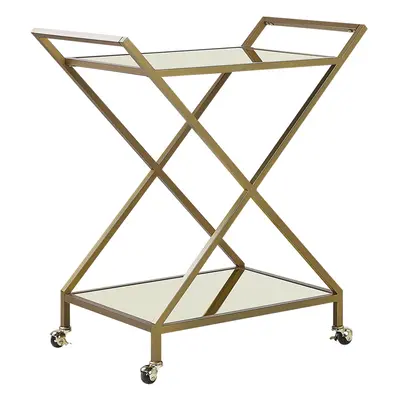 Kitchen Trolley IVERA Metal Gold