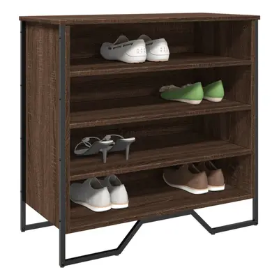 vidaXL Shoe Cabinet Brown Oak 80x38x78 cm Engineered Wood