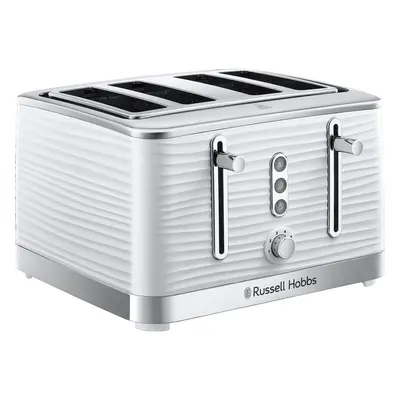 Russell Hobbs White Inspire High Gloss Plastic Four Slice Toaster