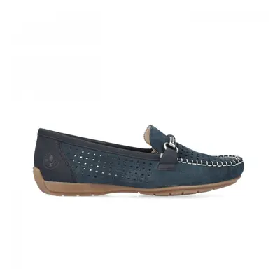 (4 (Adults')) | Navy | Womens Moccasin Shoes