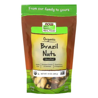 Now Foods, Real Food, Organic Brazil Nuts, Unsalted, oz (284 g)