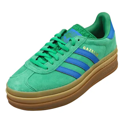 (6) adidas Gazelle Bold Womens Fashion Trainers in Green Blue