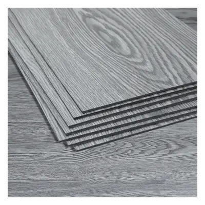 (Light Grey) 36Pcs Self-Adhesive PVC Flooring Planks Stickers