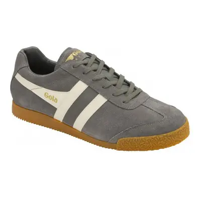 (Ash Ecru, UK 8) Gola Harrier Classics Mens Grey Suede Sneakers Trainers Shoes