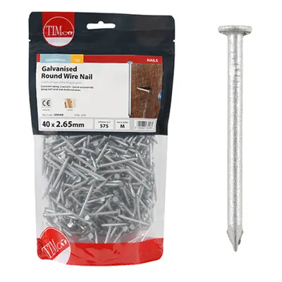 Timco Galvanised Round Wire Nails - x 2.65 (1 Kilogram Pack)