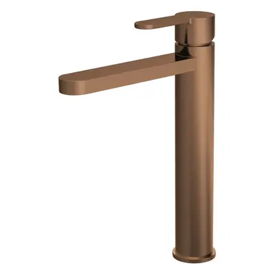 Pride Round High Rise Mono Basin Mixer Tap - Brushed Bronze - Balterley