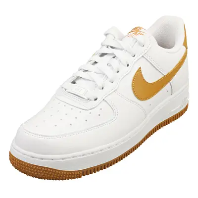 (3.5) Nike Air Force 07 Next Nature Womens Fashion Trainers in White Flax