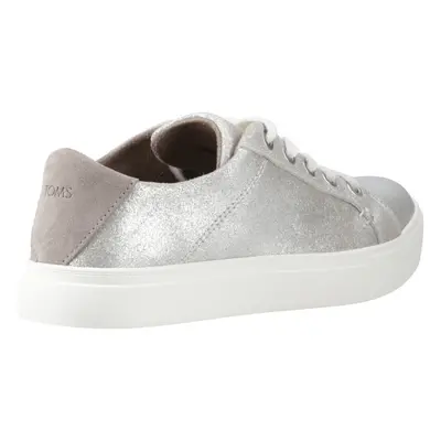 (Silver, (Adults')) TOMS Kameron Leather Women's Silver Trainers